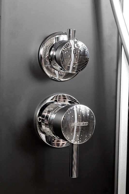 BМ4590 N LED с гм. BLACK Душевая кабина DETO Серия ВМ L 810 с гидромассажем BLACK - Вид №16