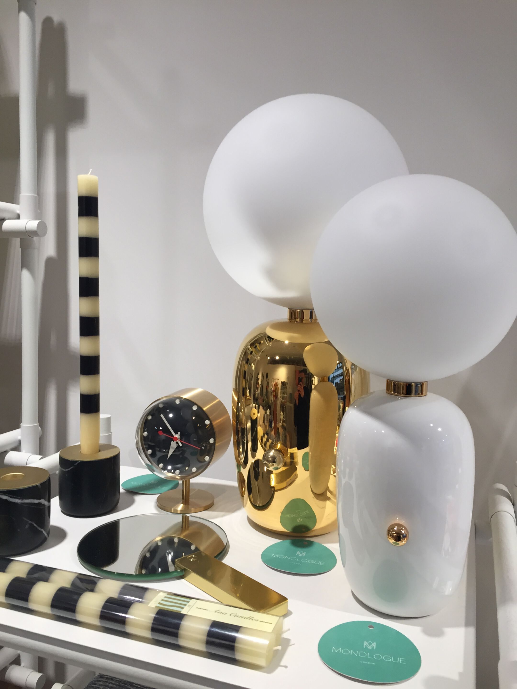 Керамическая и опаловая стеклянная настольная лампа с диммером PARACHILNA Aballs ARCH-00068946 - Вид №13