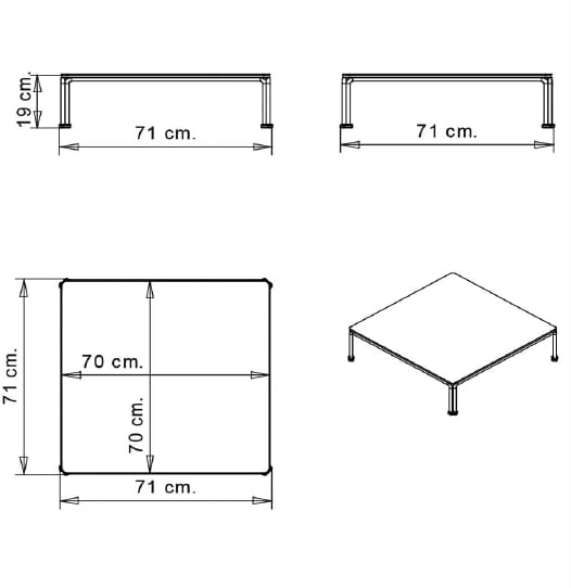 Низкий квадратный журнальный столик Et al Ari ARCH-00126996 - Вид №11