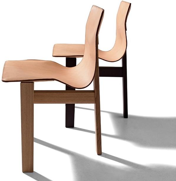 Agapecasa Стул с дубовой структурой и кожаным сиденьем sun-id-1405587 - Вид №3