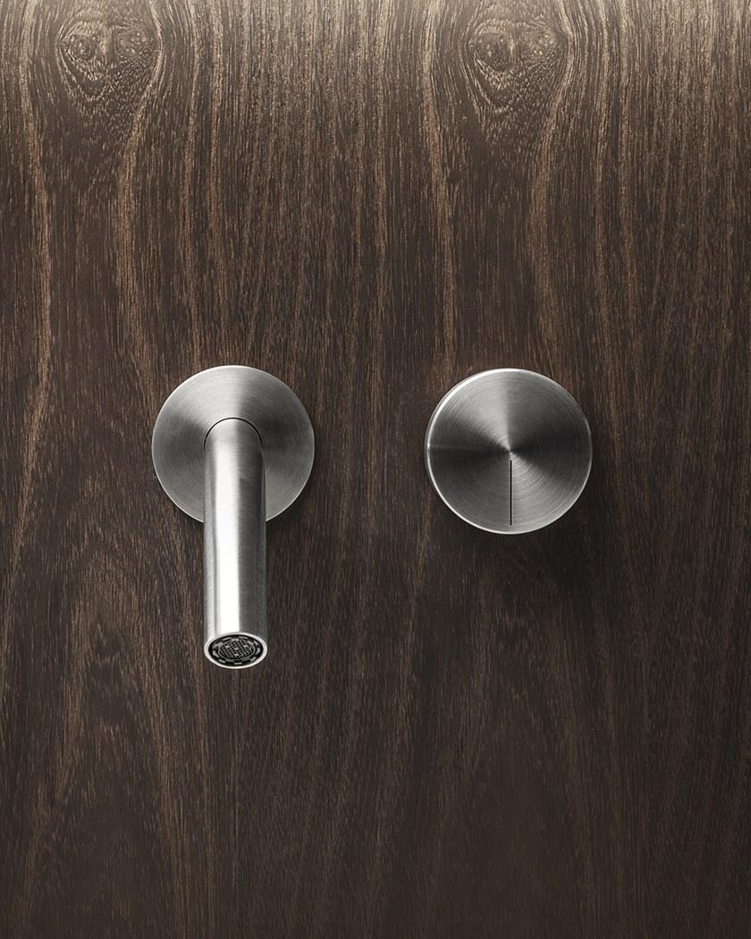 FALPER Смеситель для умывальника настенный из нержавеющей стали на 2 отверстия Acquifero sun-id-1450142 - Вид №3