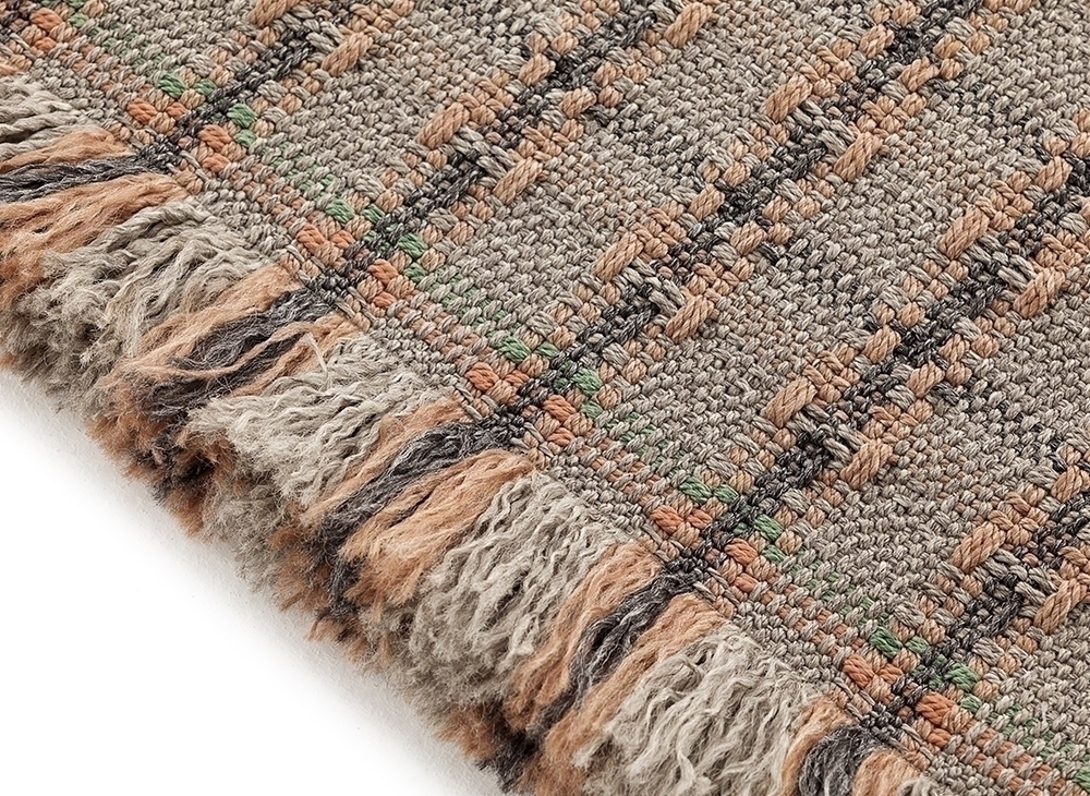 069886 Ковер GL Checks terracotta 90x200 см GAN Garden Layers