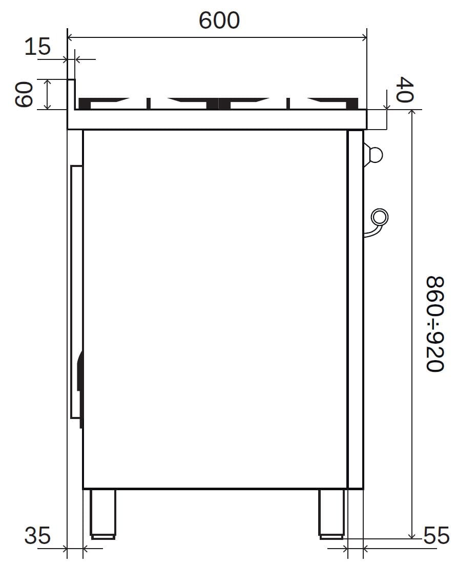 Отдельно стоящая кухня из нержавеющей стали Ilve Nostalgie ARCH-00093171 - Вид №1