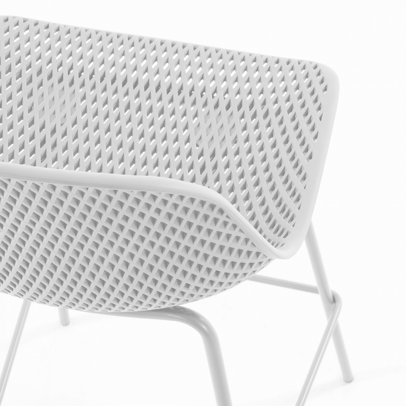 070434 Барный стул белый La Forma Quinby  - Вид №4