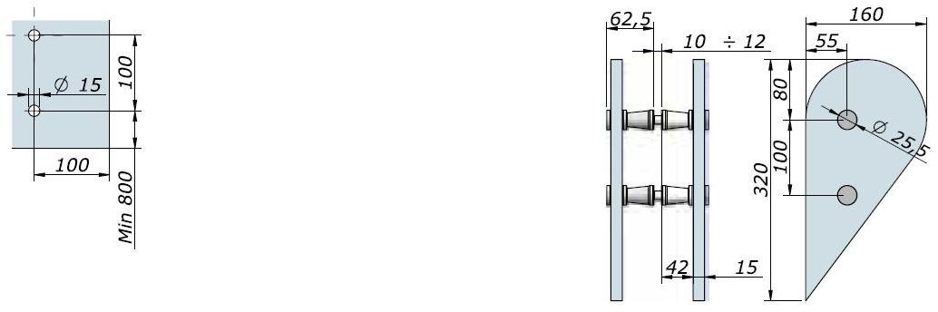 Nuova Oxidal Ручка для душевого бокса из стали и стекла sun-id-1441070 - Вид №1