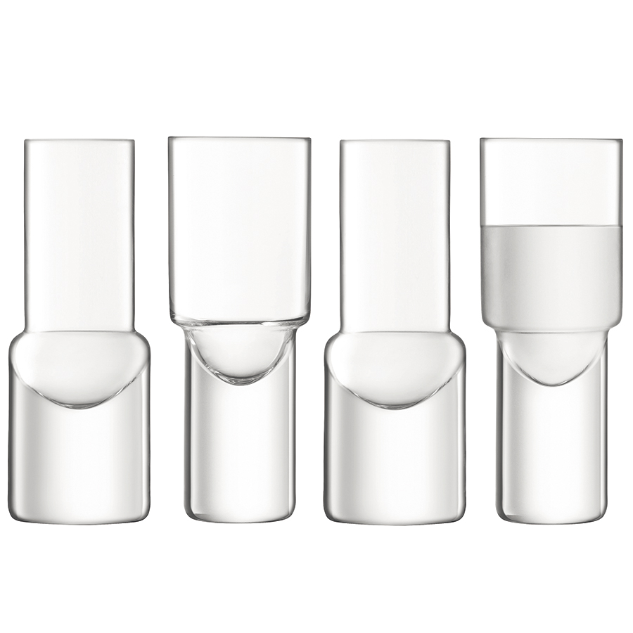 Набор сервировочный из 4 стопок и менажницы vodka LSA INTERNATIONAL ДИЗАЙНЕРСКИЕ 00-3894775 Прозрачный  - Вид №4