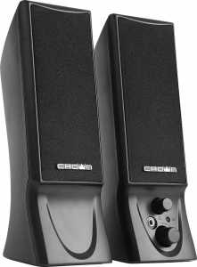 CMS-602 Акустическая система 2.0 (usb, 6w; управление громкостью, разъём для наушников, кнопка включения, длина кабеля между колонками 1м;длина аудио-кабеля и питания 2м.) Crown