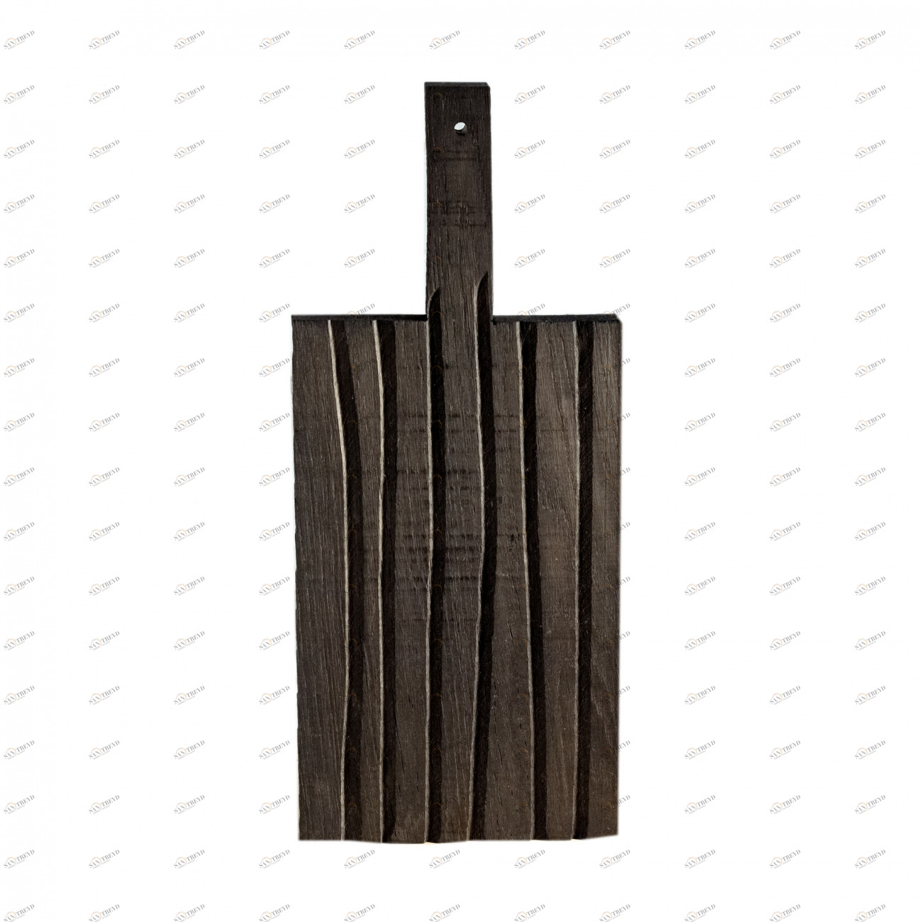 Разделочная доска деревянная прямоугольная с ручкой 48 см "Поле" черная FUGA ДОСКИ РАЗДЕЛОЧНЫЕ 123528 Чёрный 