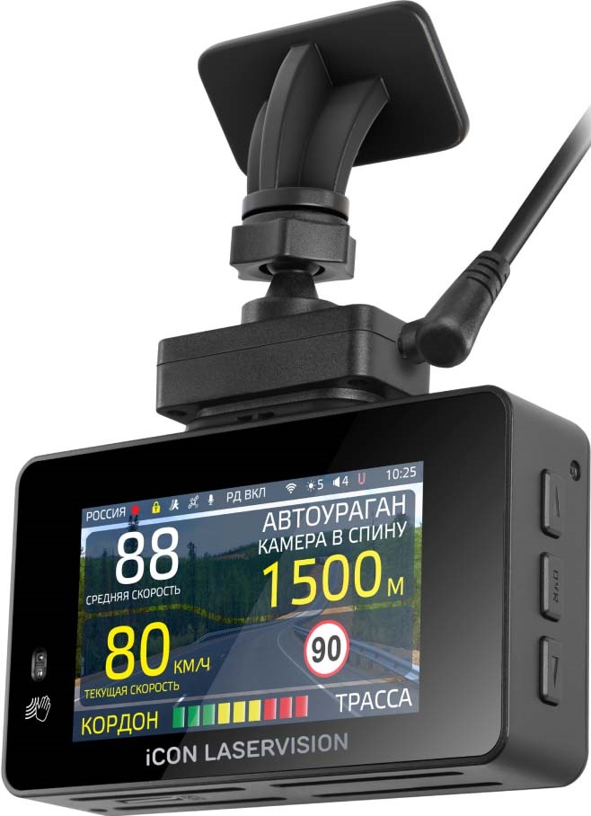 9293148 Видеорегистратор с радар-детектором iBOX iCON 2 LaserVision WiFi Signature Dual STDN-0105885 - Вид №10