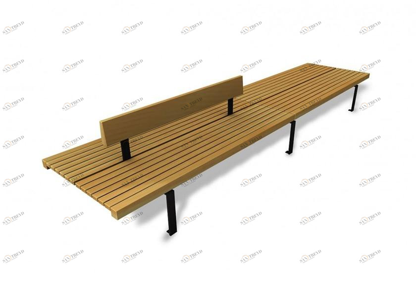 Euroform W Деревянная скамейка со спинкой  382 