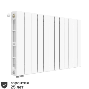 Радиатор секционный Rifar Supremo VL 500/90 12 секций нижнее левое подключение биметалл белый