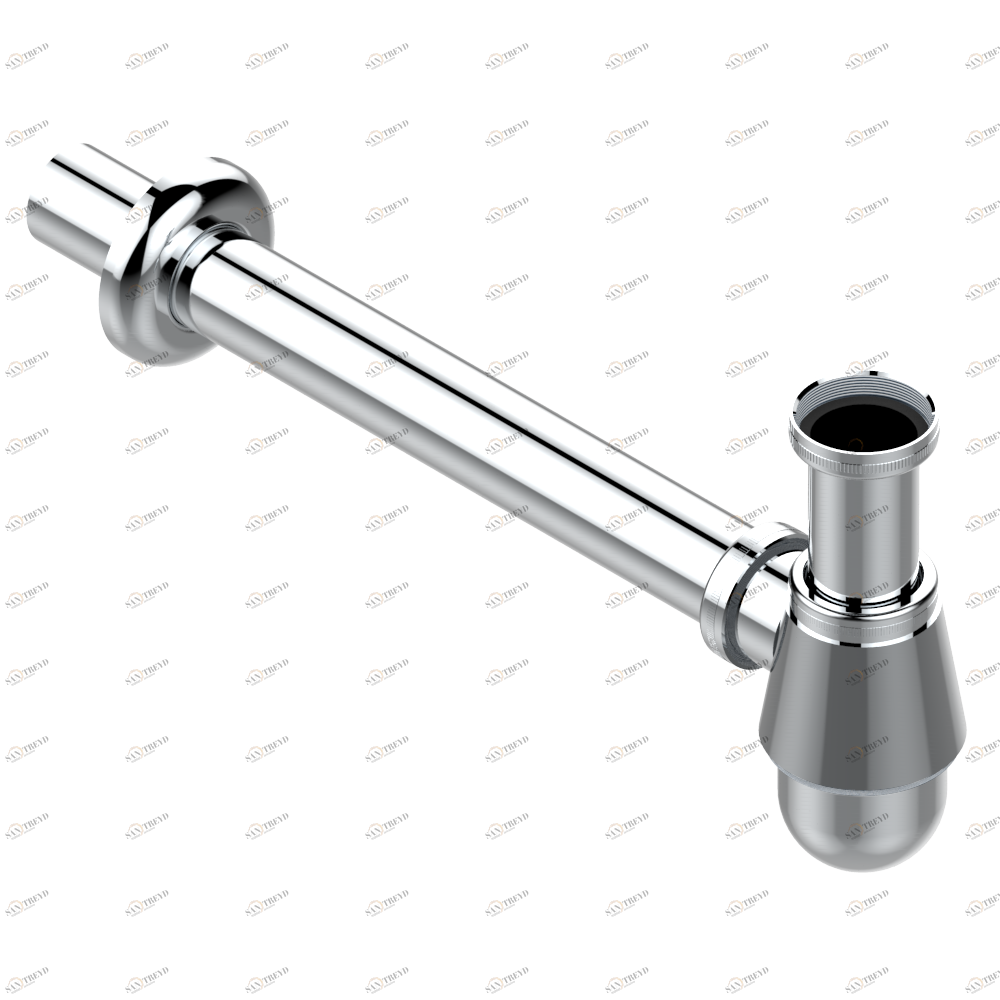 G00-308T Adjustable bottle trap, mini 45 mm - maxi 90 mm with 300 mm overflow pipe Thg-paris прочие артикулы THG Хром G00-308T CAT.A