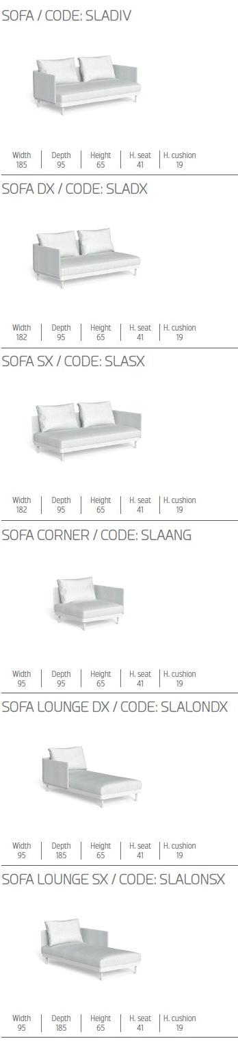 Talenti Модульный садовый диван из ткани с шезлонгом Slam sun-id-1481810 - Вид №6