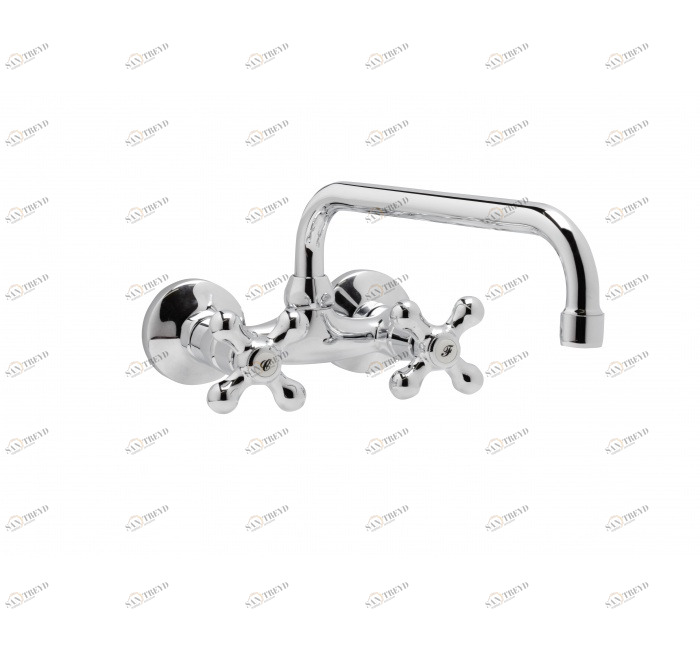 GENEBRE 68196 09 45 66 Смеситель для раковины с трубкой высотой 11 см, изливом 24 см 