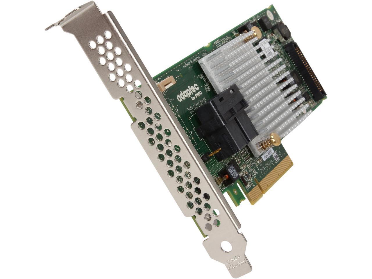 2277500-R asr-8805 sgl (hybrid raid 1, 10 raid 0, 1, 10, 1e, 5, 6, 50 and 60, 8 int. ports(sff8643), 1024 cache, кабели отдельно) Adaptec Santreyd  - Вид №1