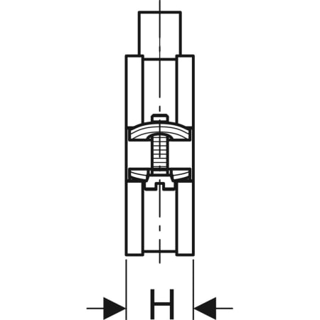 601.853.26.1 Хомут для трубы изолированный Geberit, с резьбовой муфтой M8/M10 Geberit  - Вид №3