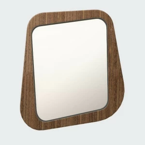 Зеркало настенное малое в темном шпоне темно-серое Woodi WOODI ДИЗАЙНЕРСКИЕ 00-3966390 Серый