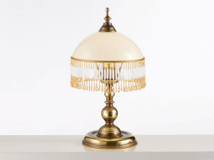 Металлическая светодиодная настольная лампа с кристаллами