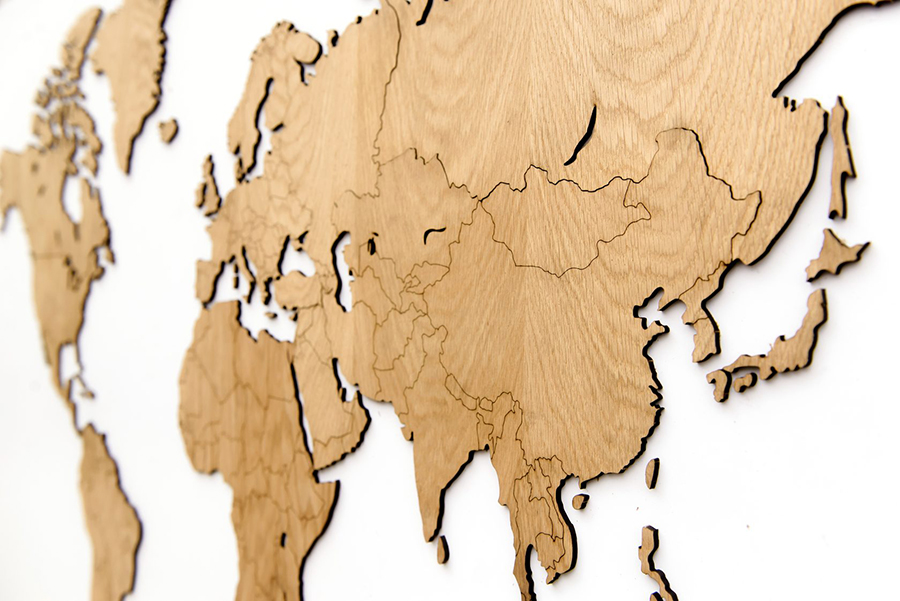 19-10 Карта-пазл wall decoration exclusive, 180х108 см, европейский дуб Mimi  - Вид №3