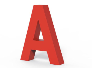 Декоративная буква из оцинкованной стали