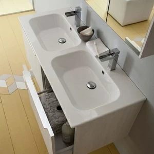 Раковина консольная двойная А735 Arbi Qubo 121