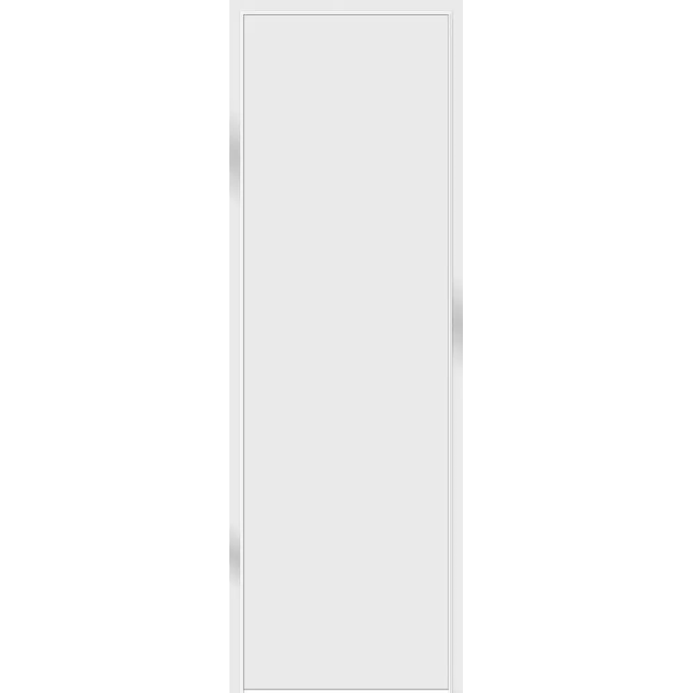 Дверь межкомнатная глухая обратного открывания Invisible 60x230 см правая цвет белый с замком VELLDORIS STLM-2121759