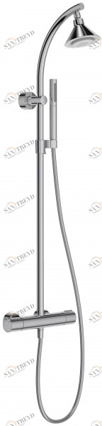 E5798-CP Душевая колонна с верхним душем, смеситель в комплекте Jacobdelafon MOXIE Santreyd