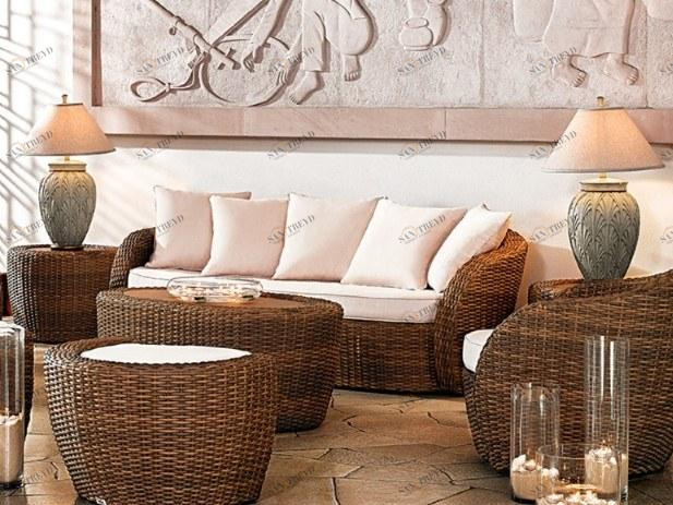 MOBIKA GARDEN Садовый диван 3 мест из ткани sunbrella® Ios sun-id-1418147