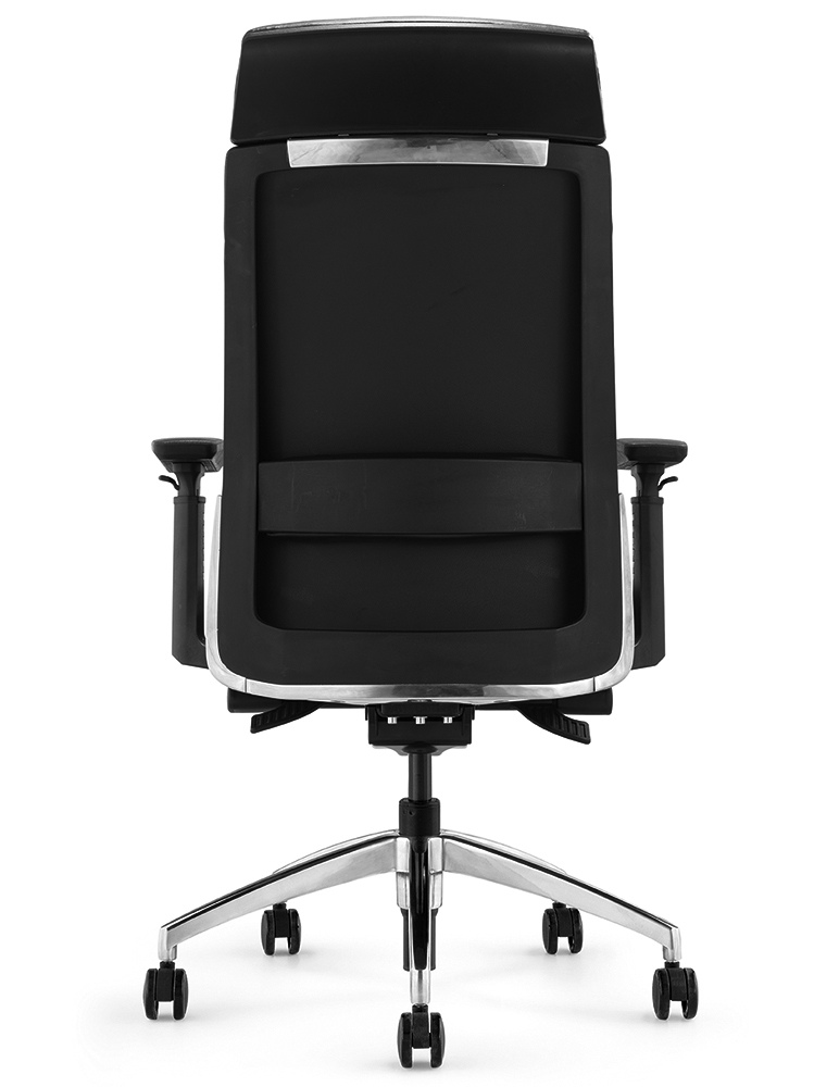 Кресло офисное кожаное черное с пластиковыми подлокотниками 111х66 см Andico HB SOHO DESIGN ДИЗАЙНЕРСКИЕ 00-3886274 Черный  - Вид №3
