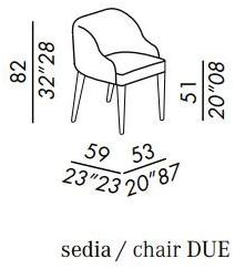 Meridiani Стул из ткани с подлокотниками Odette sun-id-1411717 - Вид №4