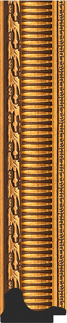 BY 3984 Зеркало в багетной раме - золотой акведук 61 mm EVOFORM Octagon - Вид №3