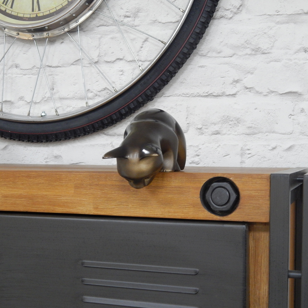 22060 Статуэтка Кошка на полку Бронза BOGACHO 4627138195260 - Вид №5