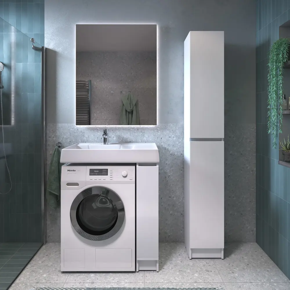 Пенал для ванной KONSENSA Терни - узкий шкаф с полками для организации пространства 89383208 STLM-1514036 - Вид №9