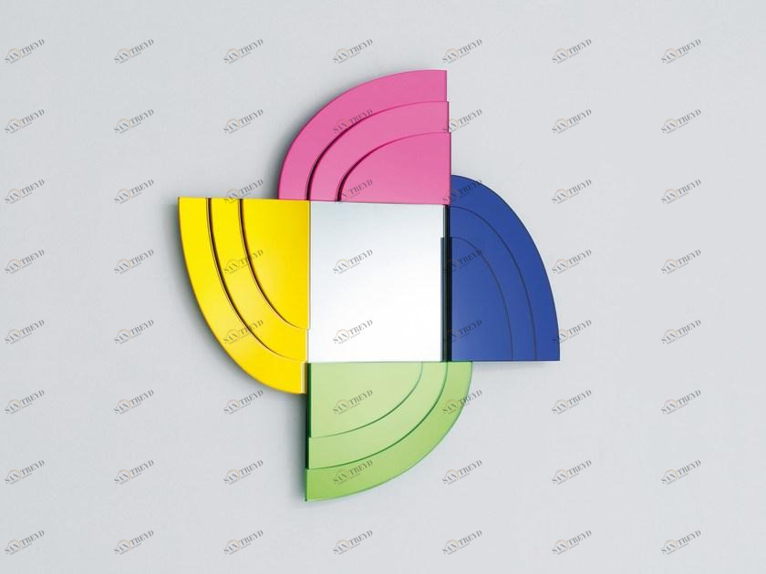 Glas Italia Квадратное настенное зеркало в раме Gli specchi di dioniso Dioniso5 