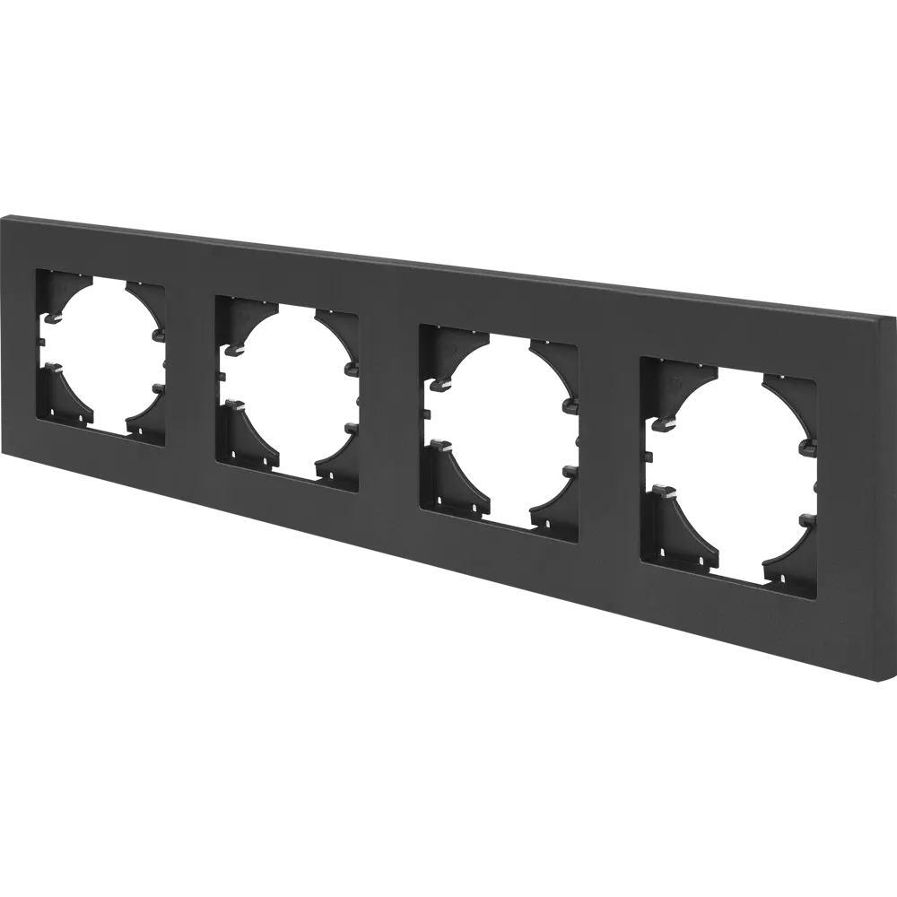 Рамка GUSI Electric City на 4 поста в цвете графит 84695736 Ugra STLM-0053830 - Вид №1