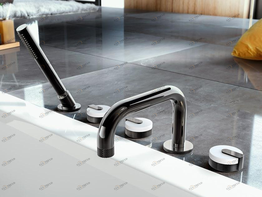 GRAFF Комплект для ванны на 5 отверстий с ручным душем Mod+ 5573600