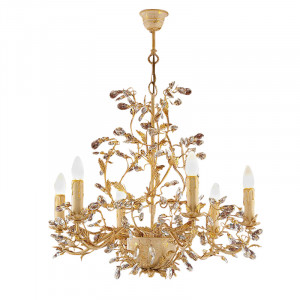 033452 Люстра 6L слоновая кость/золото Schuller Verdi