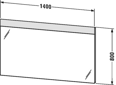 DS747103737 DuraStyle Зеркало с подсветкой Белый алюминий, декор Duravit - Вид №1