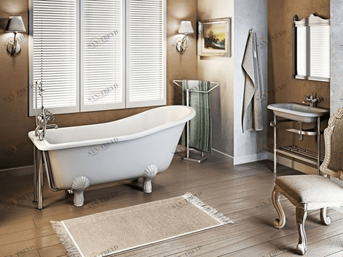 Ванна акриловая Harewood Slipper с ножками L3W Slipper Burlington E1, L3W 730 x 1690 x 770