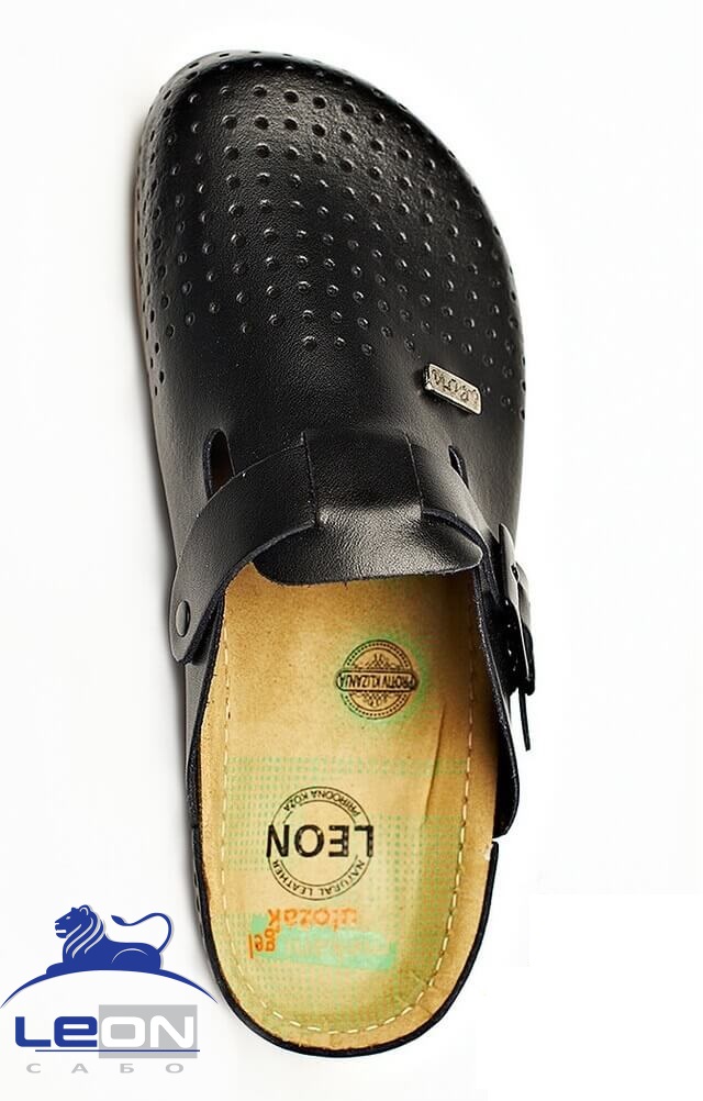 61957 Сабо "Leon" мужские черные LEON  Медицинская обувь  размер 44  - Вид №3