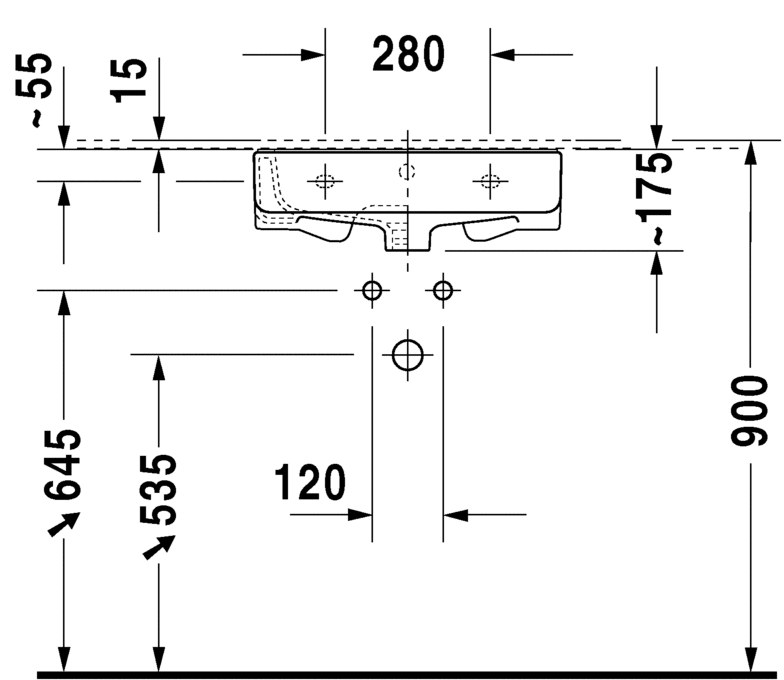 2631520030 Подвесная раковина настенная овальная Duravit Durastyle - Вид №2