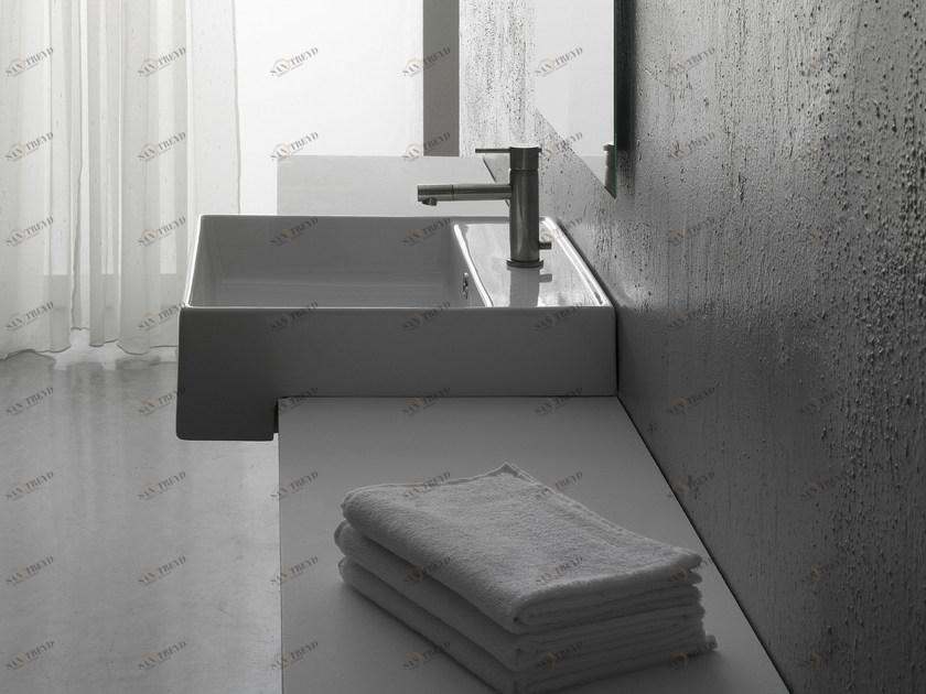 8031/d Накладная раковина консольная овальная Scarabeo Ceramiche Teorema