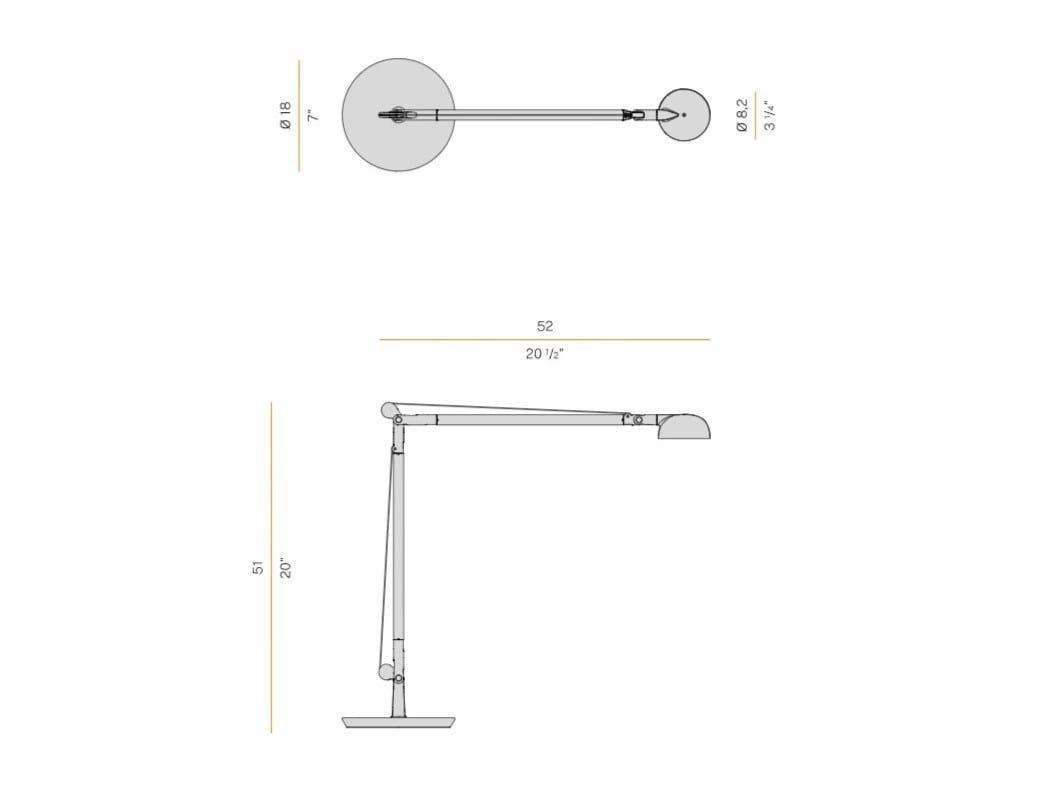 Литой алюминиевый светодиодный настольный светильник с диммером Panzeri Opuntia ARCH-00083794 - Вид №9