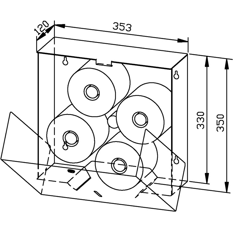 731290 Держатель туалетной бумаги на 4 рулона WP163-S WAGNER_EWAR A-LINE Wagner Ewar  - Вид №1