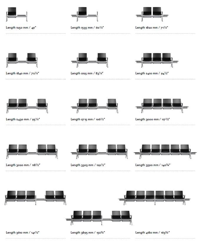 Сиденье на пенополиуретане с подлокотниками VITRA AIRLINE ARCH-00115211 - Вид №7