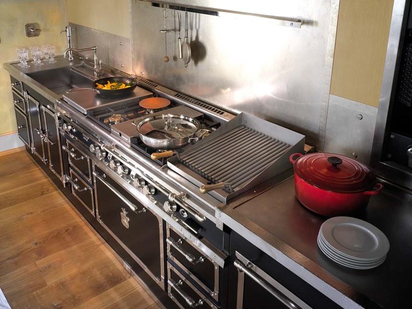 Officine Gullo Профессиональная линейная кухня из нержавеющей стали на заказ sun-id-1373825 - Вид №2