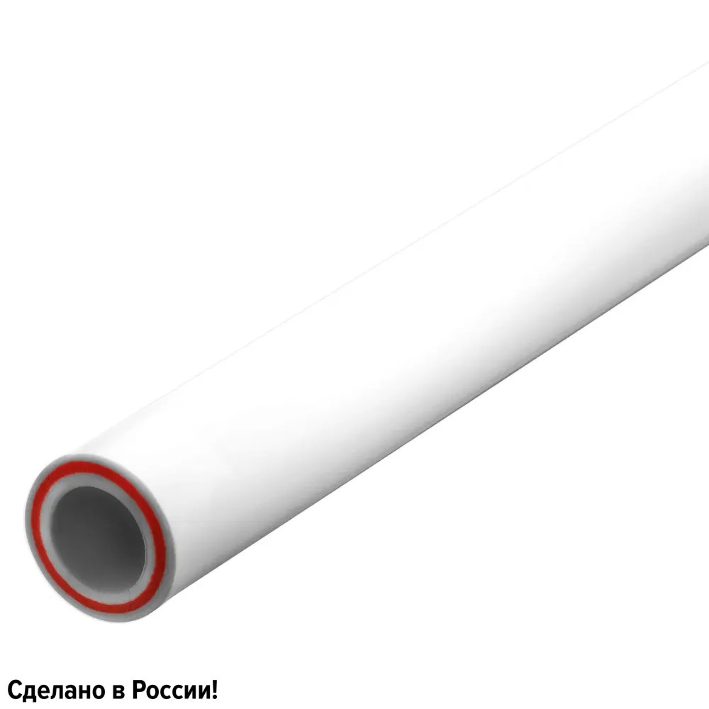 Труба полипропиленовая Ростерм Aqua армированная стекловолокном 63x10.5 мм SDR 6 PN 25 4 м STLM-2155561