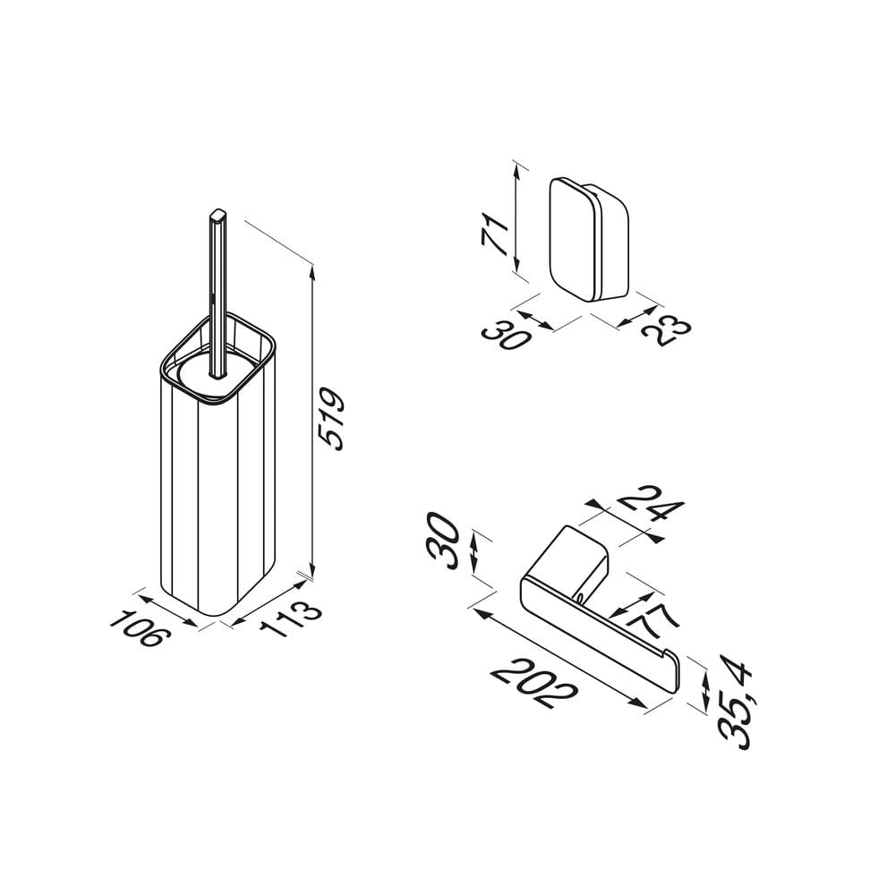 Набор для ванной комнаты из нержавеющей стали Geesa Shift ARCH-00128945 - Вид №6