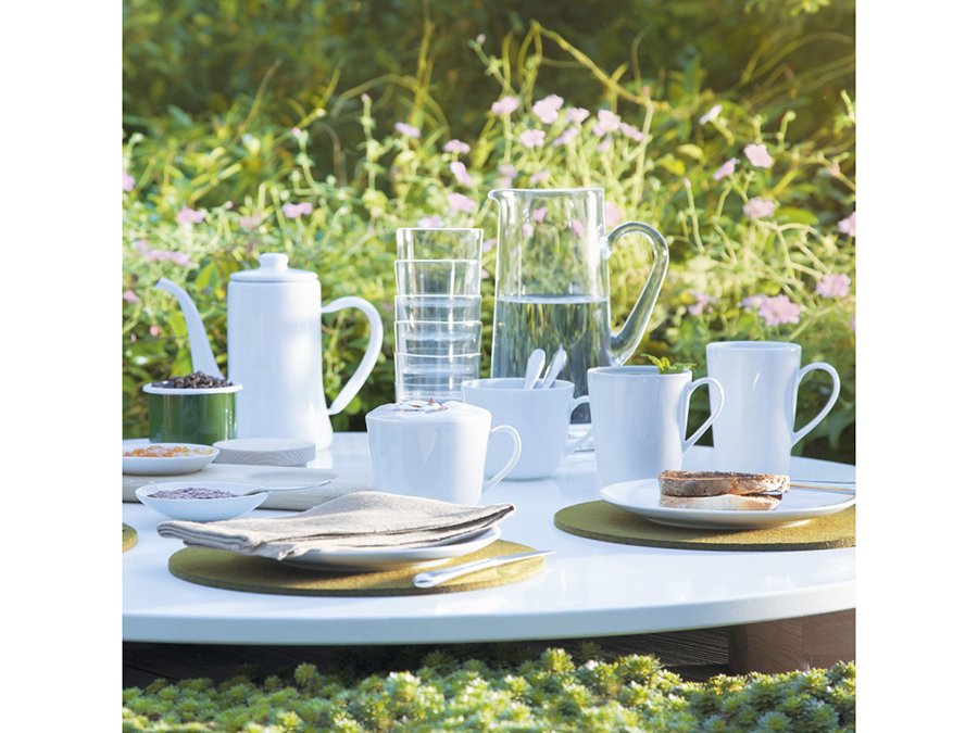 Набор из 4 округлых чашек 380 мл Dine LSA INTERNATIONAL DINE 00-3863446 Белый  - Вид №1