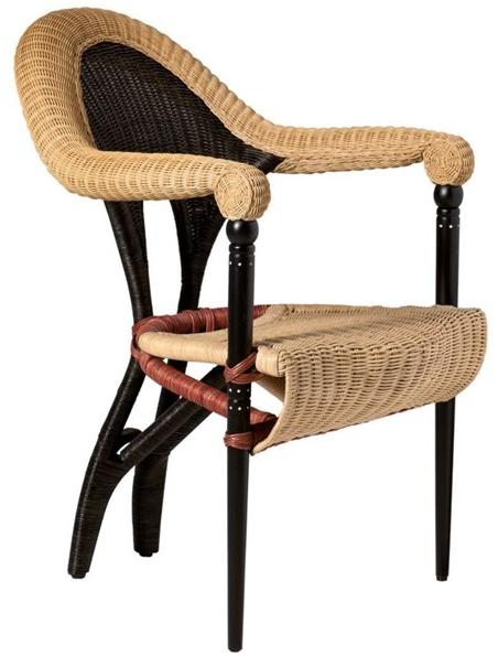 Driade Стул из ротанга с подлокотниками sun-id-1370476 - Вид №1